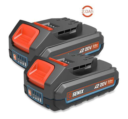 SENIX 2PK 20V 2.0AH RECHARGEABLE BATTERIES