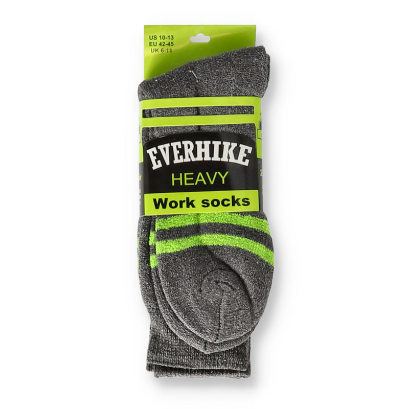 2pr EVERHIKE HVY WORK SOCKS sz 10-13