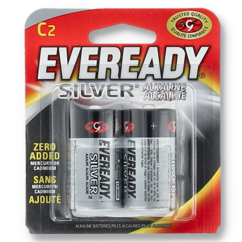 2pk EVEREADY C ALKALINE BATTERIES