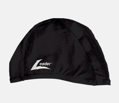 LEADER SPORTS YOUTH MATCH SWIM CAP - BLACK (NO INTERNET SALES)