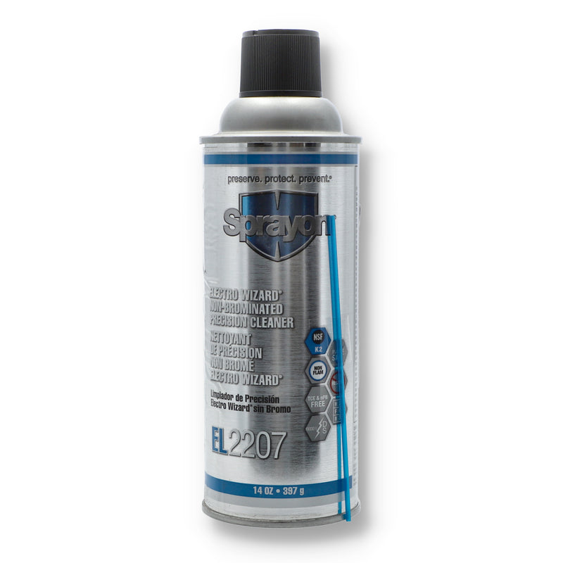 SPRAY ON 14OZ ELECTRO WIZARD NON-BROMINATED PRECISION CLEANER AEROSOL SPRAY W STRAW