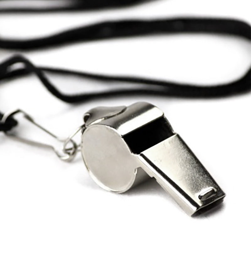 BRYBELLY STAINLESS COACHES WHISTLE WITH LANYARD BAG & UPC