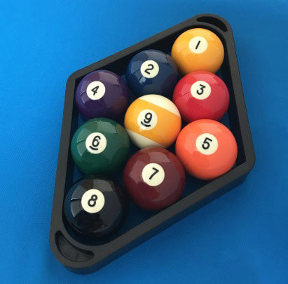 BRYBELLY 9 BALL DIAMOND MAGOGANY BILLIARDS RACK