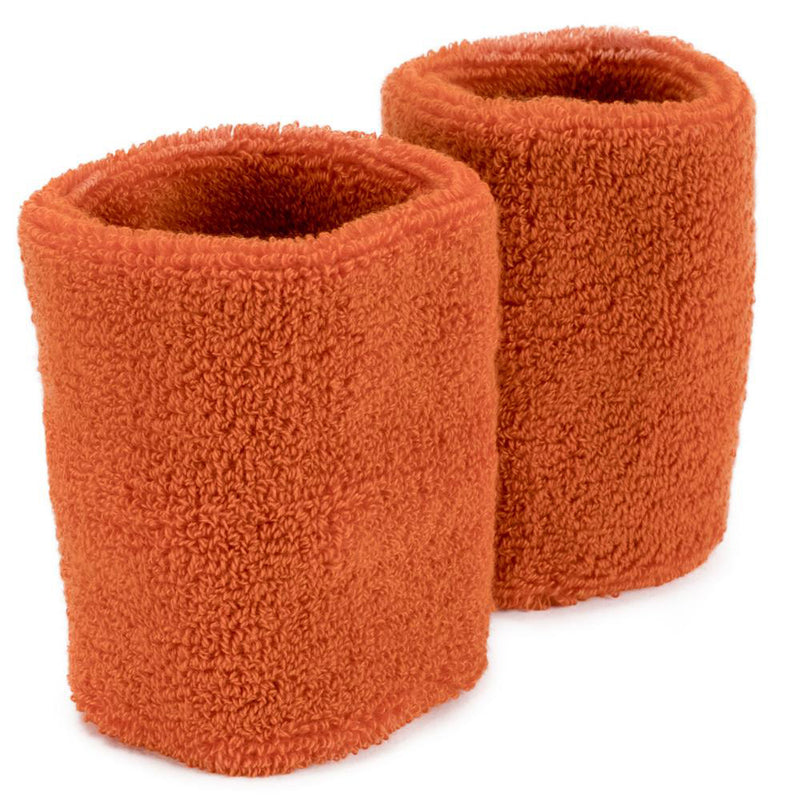BRYBELLY 2PK WRIST SWEATBANDS ORANGE -BAG & UPC