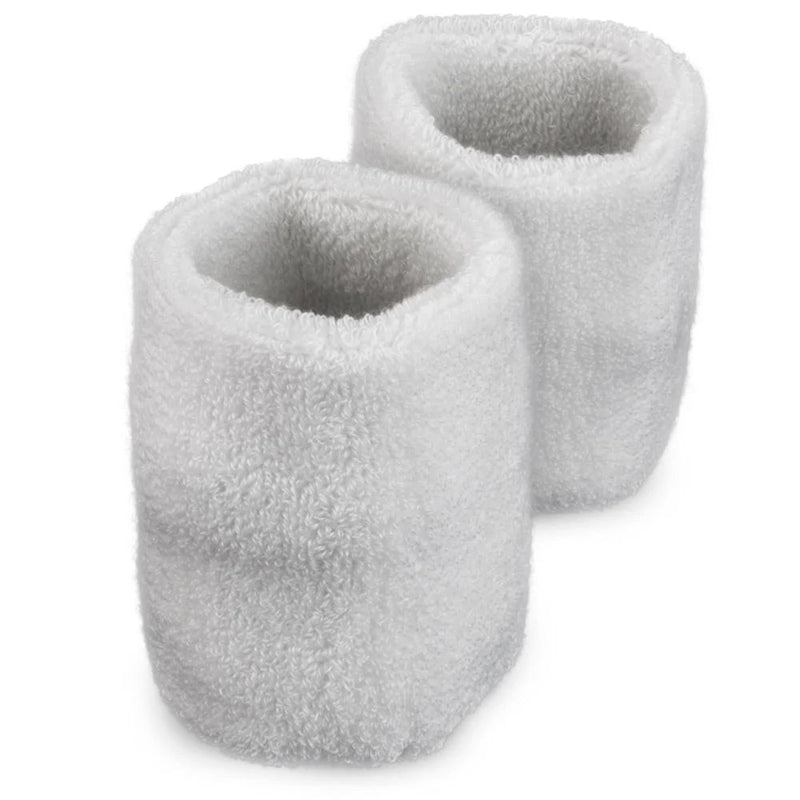 BRYBELLY 2PK WRIST SWEATBANDS WHITE-BAG & UPC
