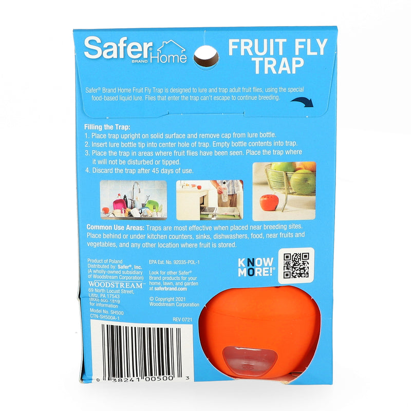 (RES T3,U) PACK OF 2 SAFER BRAND FRUIT FLY TRAP -NO ADVERTISING OR INTERNET SALES