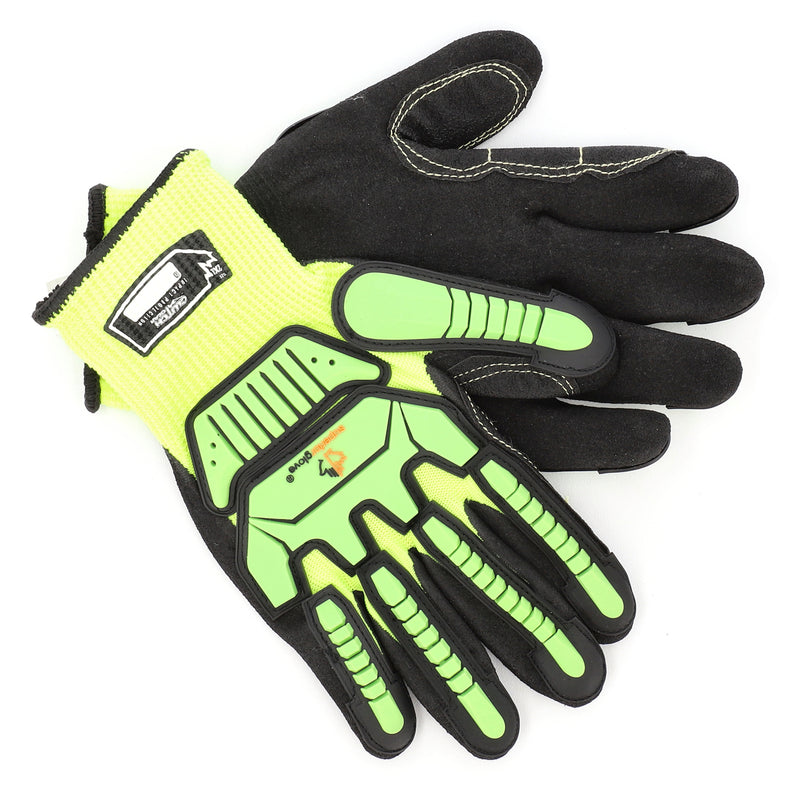 ANTI IMPACT GLOVE, HIGH VIS, COATED PALM XX-LARGE