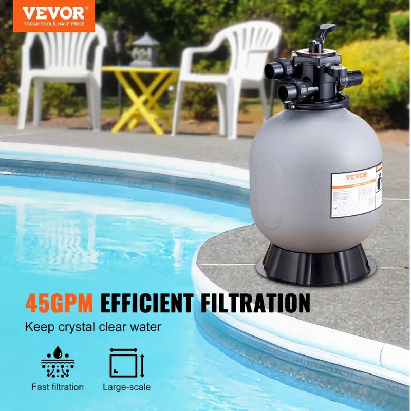 VEVOR 22" 7-FUNC POOL SAND FILTER 55 GPM