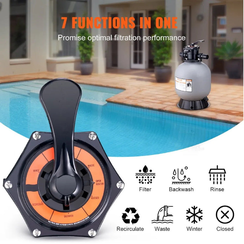 VEVOR 22" 7-FUNC POOL SAND FILTER 55 GPM