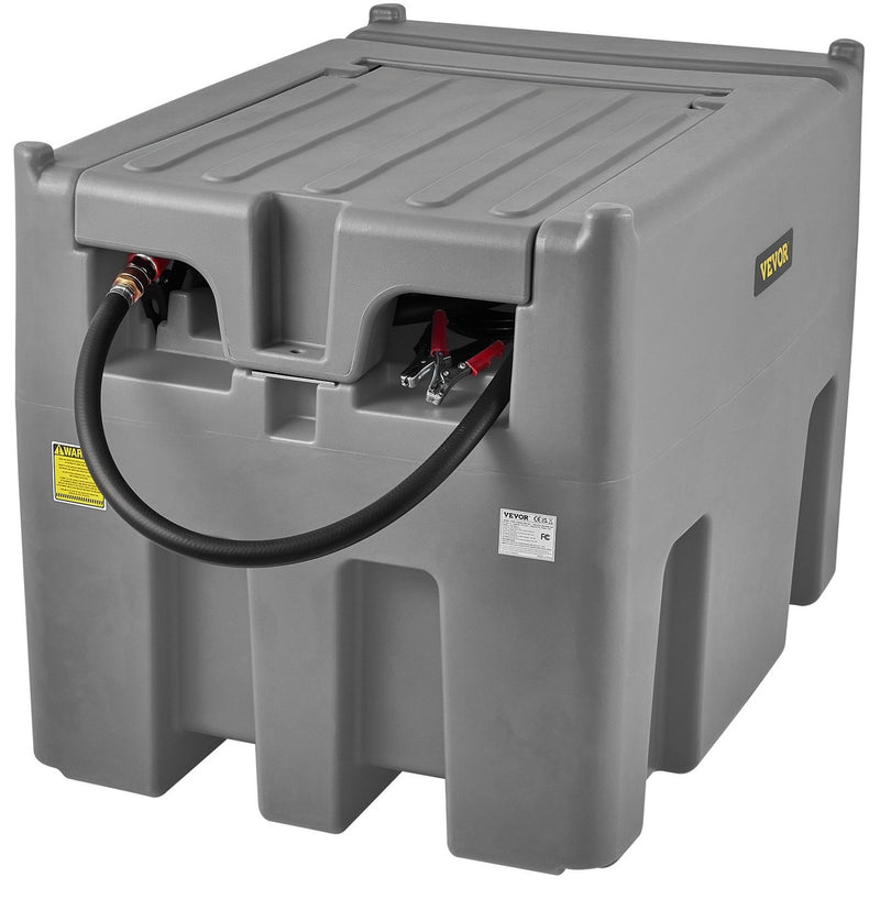 VEVOR 116gal PORTABLE DIESEL FUEL TANK w/12V TRANSFER PUMP & 13' HOSE