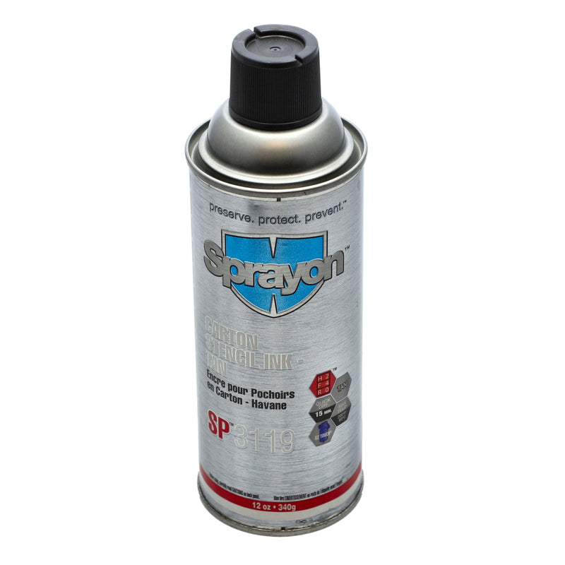 SPRAYON 12OZ CARTON STENCIL INK TAN