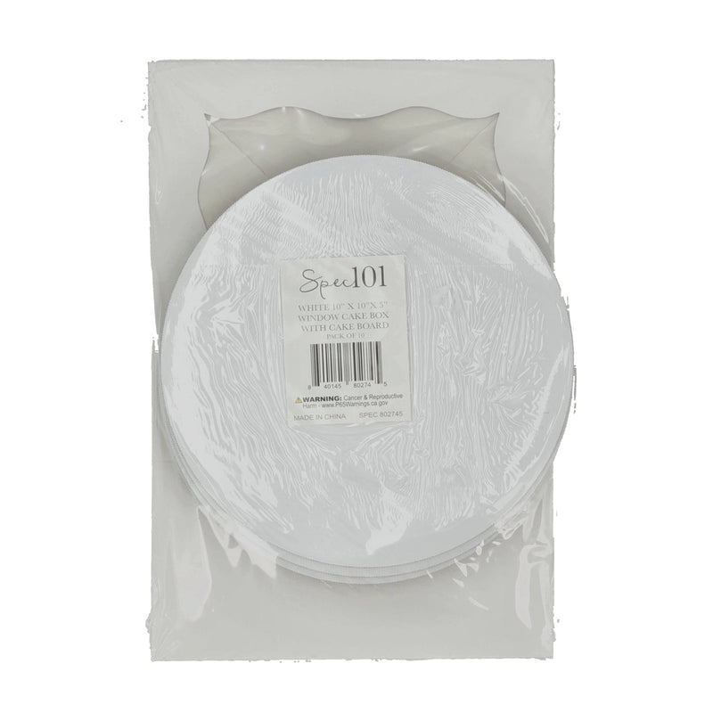 SPEC 101 SCALLOPED WHITE CAKE BOXES & BOARDS 10 EACH
