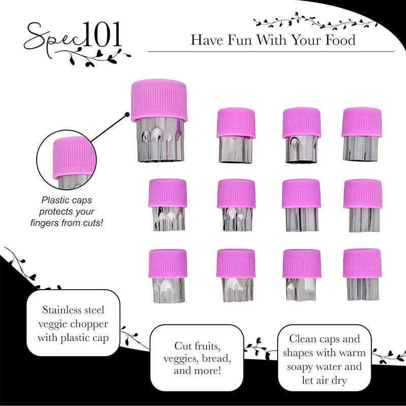 SPEC101 12PK FRUIT & VEGETABLE MINI FOOD CHOPPER SET