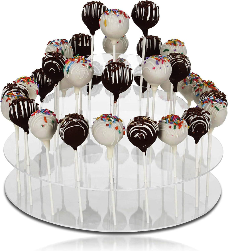 SPEC101 3 TIER CLEAR ROUND LOLI-CAKE POP STAND