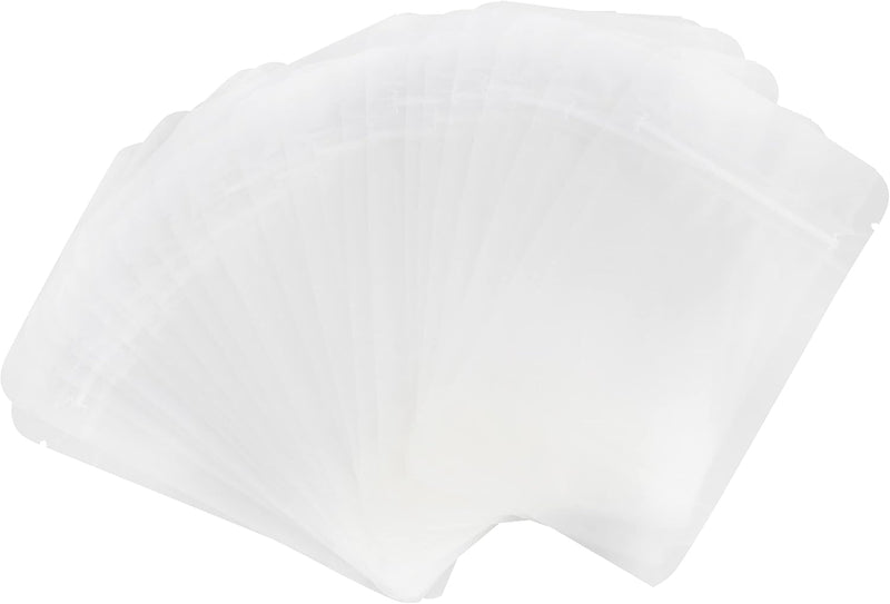 SPEC101 50 COUNT FROSTED STAND UP RESEALABLE ZIPPER POUCHES 3.5x6''