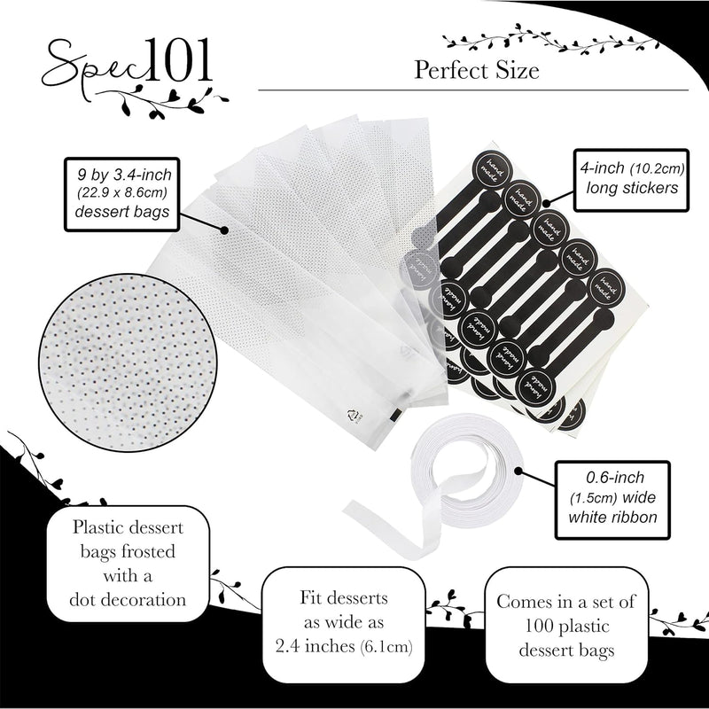 SPEC101 100PK TRANSLUCENT BAKERY BAG SET
