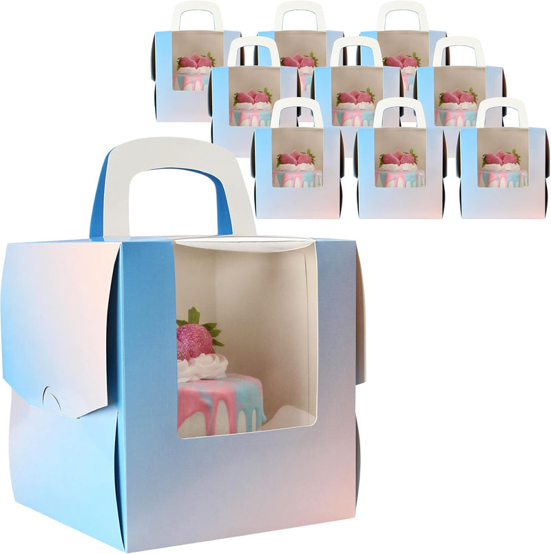 SPEC101 10PK 6'' CAKE BOXES WITH WINDOW