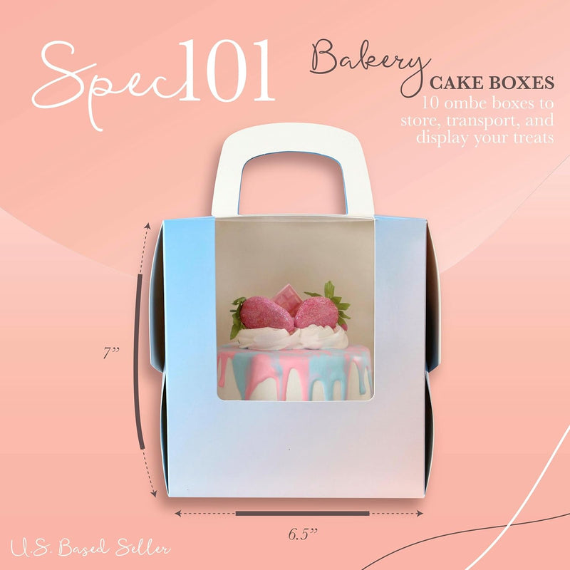SPEC101 10PK 6'' CAKE BOXES WITH WINDOW