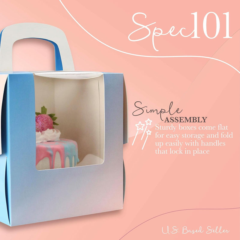 SPEC101 10PK 6'' CAKE BOXES WITH WINDOW