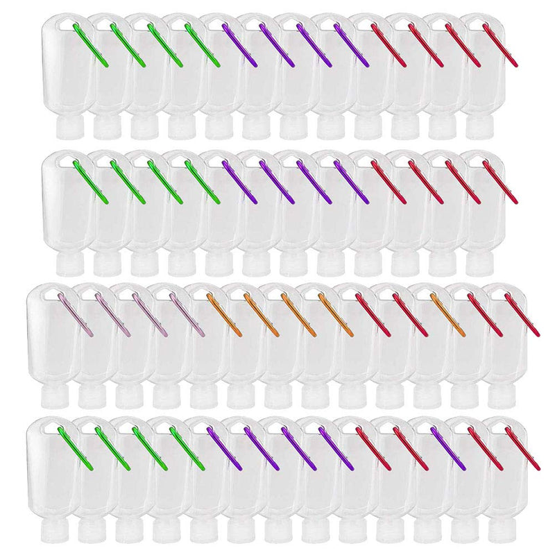 SPEC101 50PK 2OZ CLEAR KEYCHAIN TRAVEL BOTTLES
