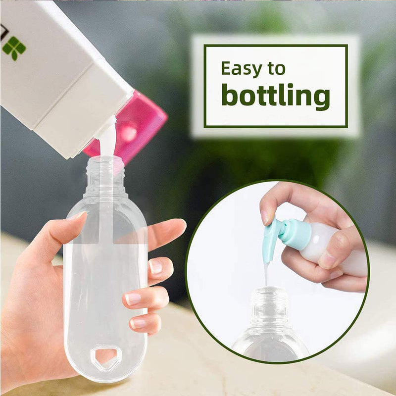 SPEC101 50PK 2OZ CLEAR KEYCHAIN TRAVEL BOTTLES