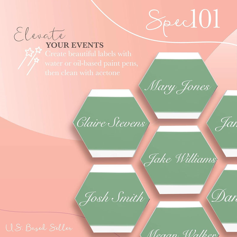 SPEC101 80 COUNT CLEAR ACRYLIC PLACE CARDS 80x70MM
