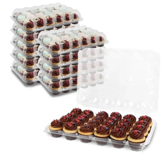 SPECIALT 10PK 24COUNT CUPCAKE HOLDERS WITH LIDS