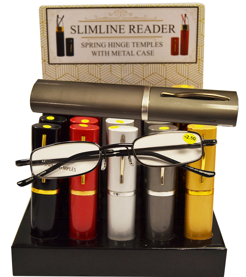 TUBE READER SPRING TEMPLE METAL FRAMES & TUBE
