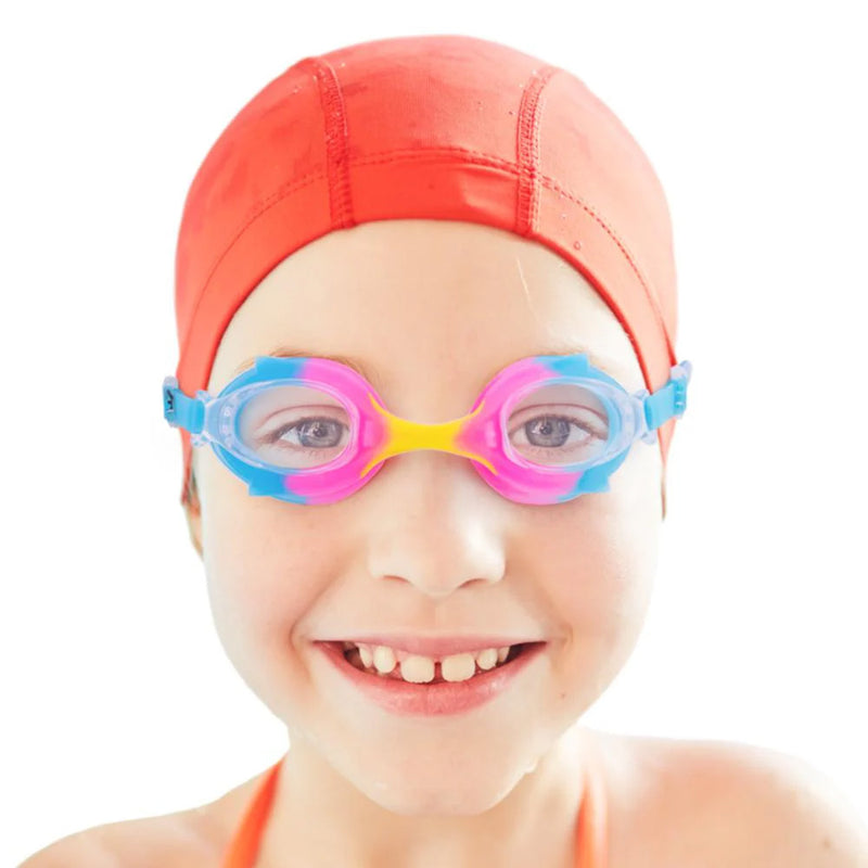 KIDS COLORFUL SWIMMING GOGGLES WITH CASE -COTTON CANDY