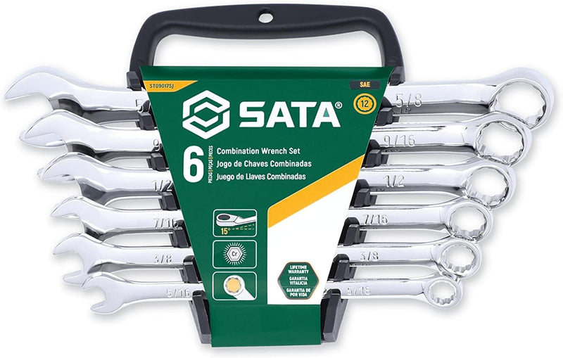 SATA 6pc COMBINATION WRENCH SET SAE