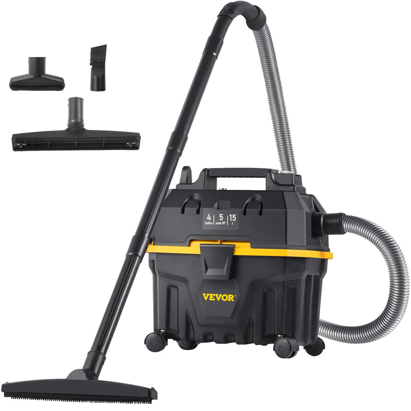 VEVOR 5HP 1200W 4 GALLON 3-in-1 WET-DRY SHOP VAC KIT