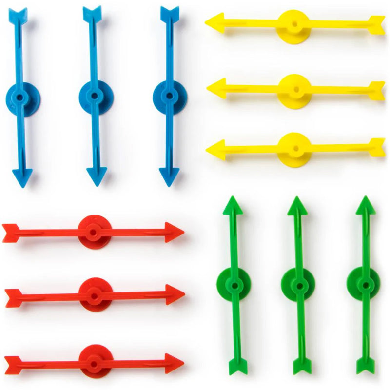 12PK PLASTIC BOARD GAME ARROW SPINNERS