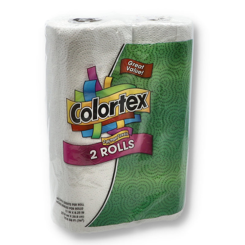 2PK PAPER TOWELS 60 SHEETS PER ROLL