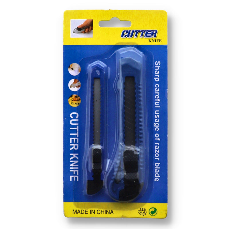 2pc PLASTIC UTILITY CUTTER KNIFE