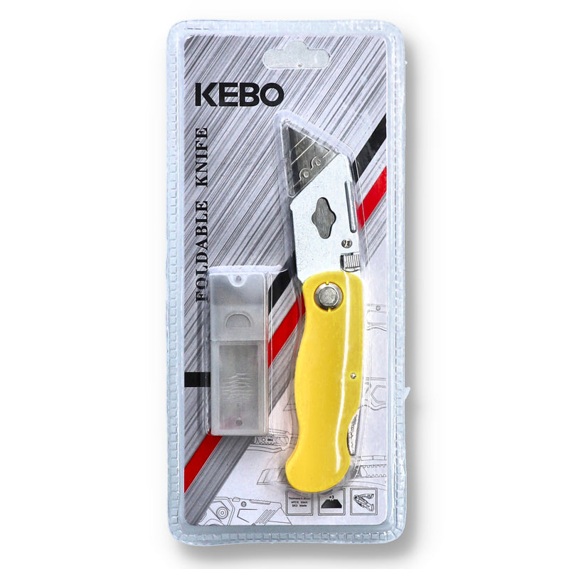 FOLDING UTILITY KNIFE & 5 BLADES