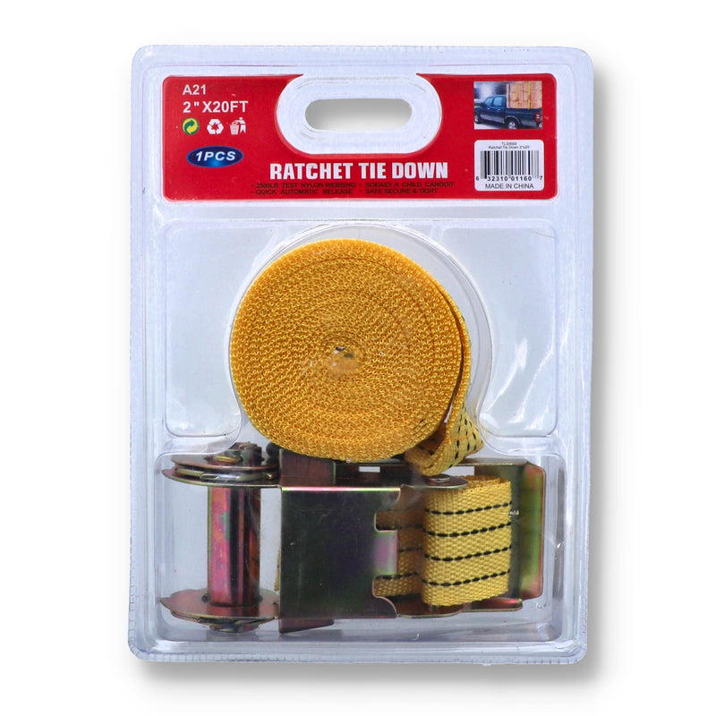 2''x20' RATCHET TIE DOWN -LIGHT DUTY