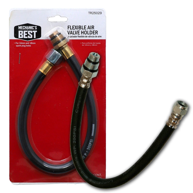 FLEXIBLE AIR VALVE HOLDER FOR 14 & 18'' SPARK PLUG HOLES