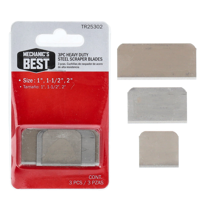 3pc HD MECHANICS SCRAPER BLADES FOR #TR25060