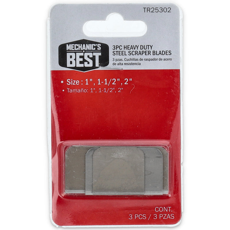 3pc HD MECHANICS SCRAPER BLADES FOR #TR25060