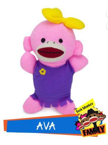 BRYBELLY AVA SOCK MONKEY STUFFED PLUSH
