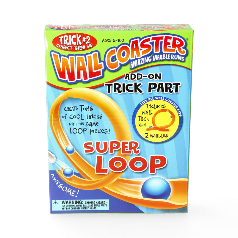 WALL COASTER MARBLE RUN ADD-ON SUPER LOOP WITH MARBLES