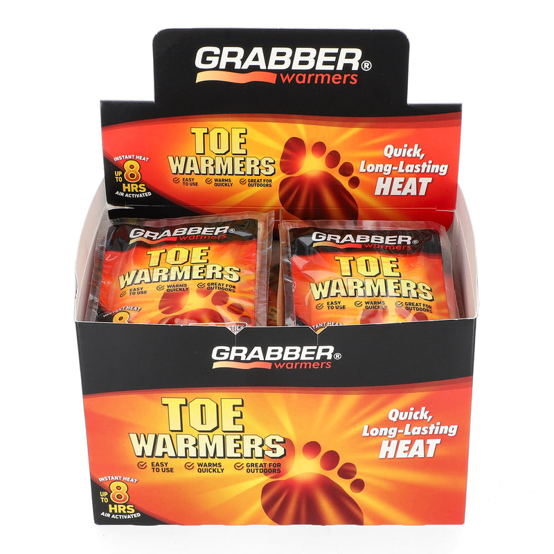 GRABBER 2PK TOE WARMERS PEEL-N-STICK AIR-ACTIVATED 8HR