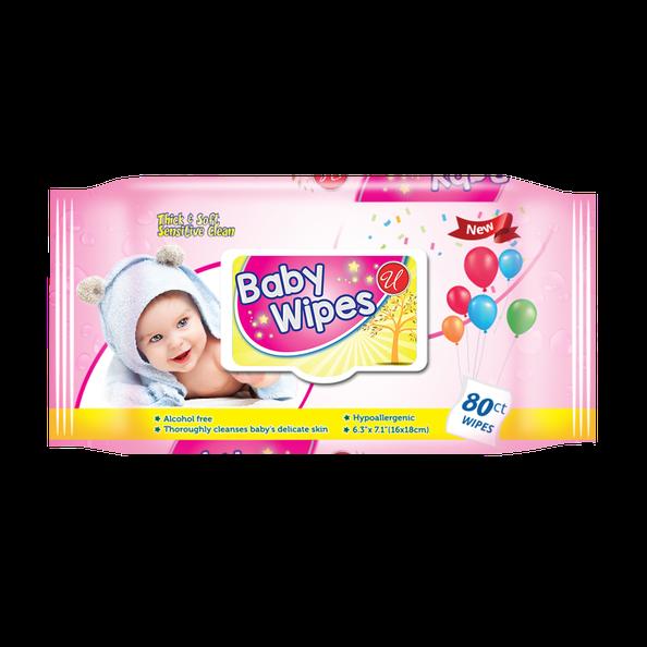 80ct BABY WIPES CLOSEABLE CAP LID