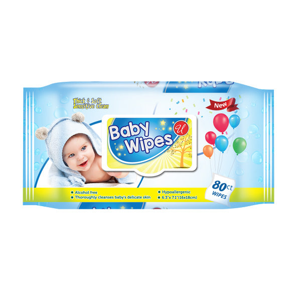 80ct BABY WIPES CLOSEABLE CAP LID