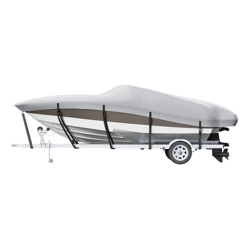 VEVOR 600D GREY BOAT COVER 16-18.5' BOATS