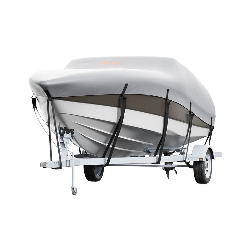 VEVOR 600D GREY BOAT COVER 16-18.5' BOATS