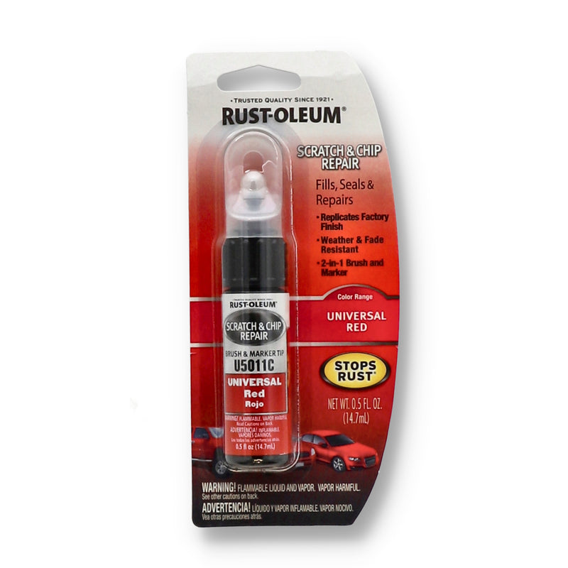 RUSTOLEUM UNIVERSAL RED SCRATCH & CHIP REPAIR BRUSH & MARKER