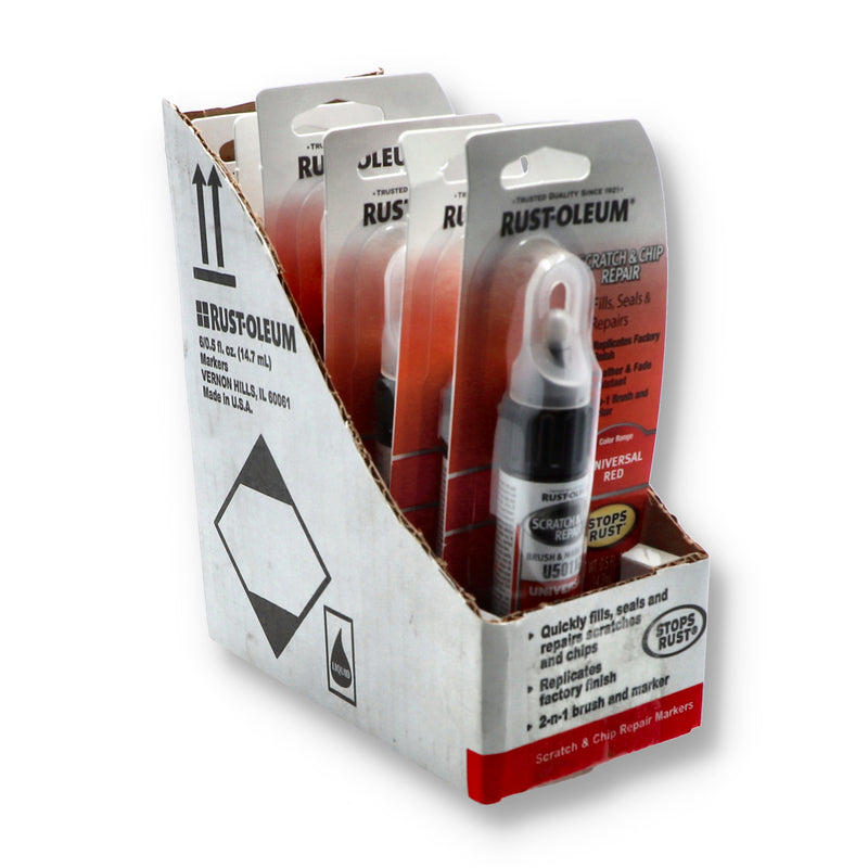 RUSTOLEUM UNIVERSAL RED SCRATCH & CHIP REPAIR BRUSH & MARKER