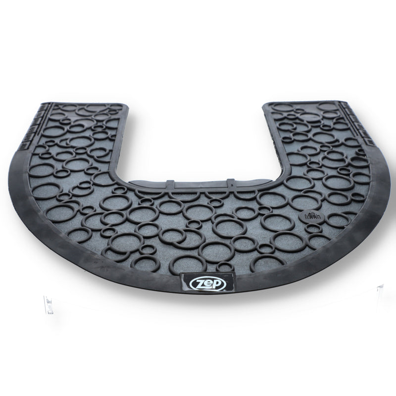 BLACK RUBBER COMMODE MAT 22x22''