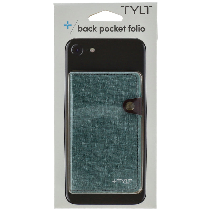 CELL PHONE BACK POCKET FOLIO BI-FOLD GREEN & BROWN